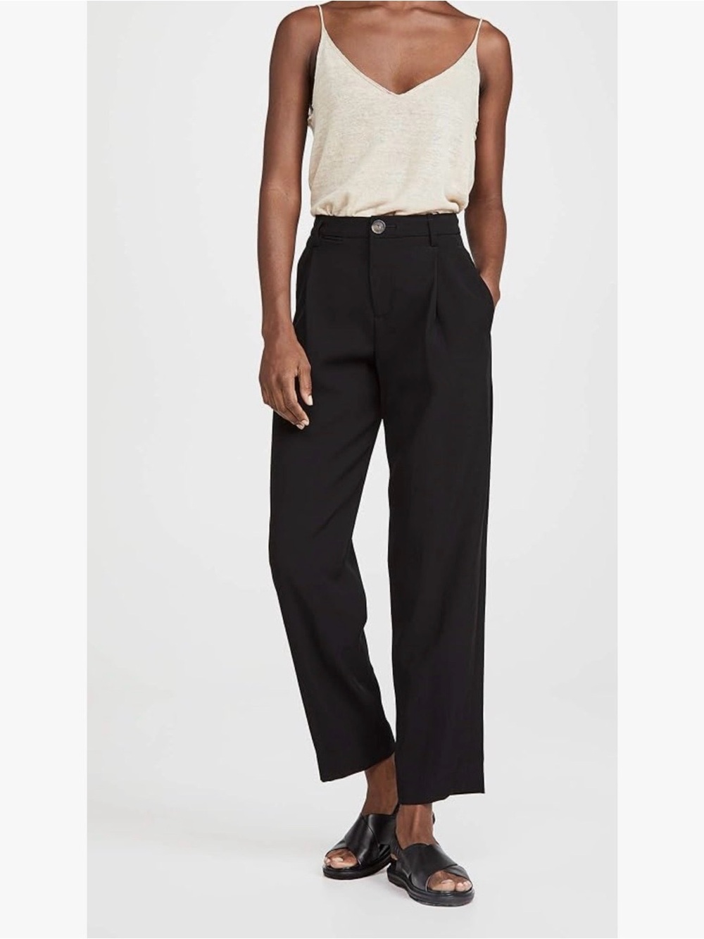 Vince High Waisted Tapered Black Dress Pants